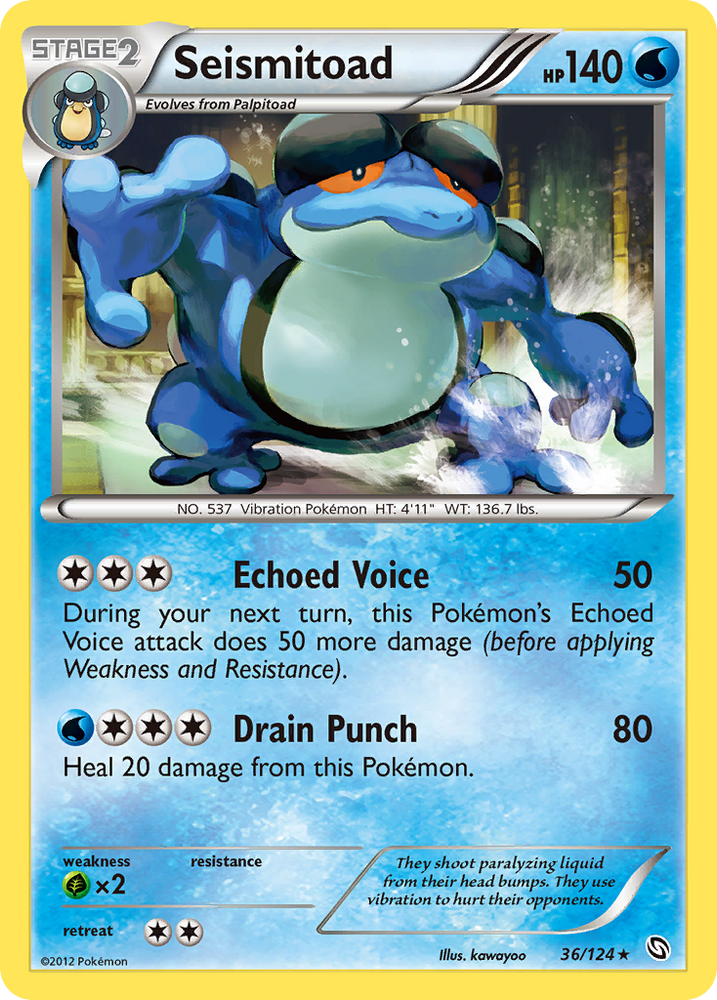 Seismitoad (36/124) [Black & White: Dragons Exalted] Pokémon