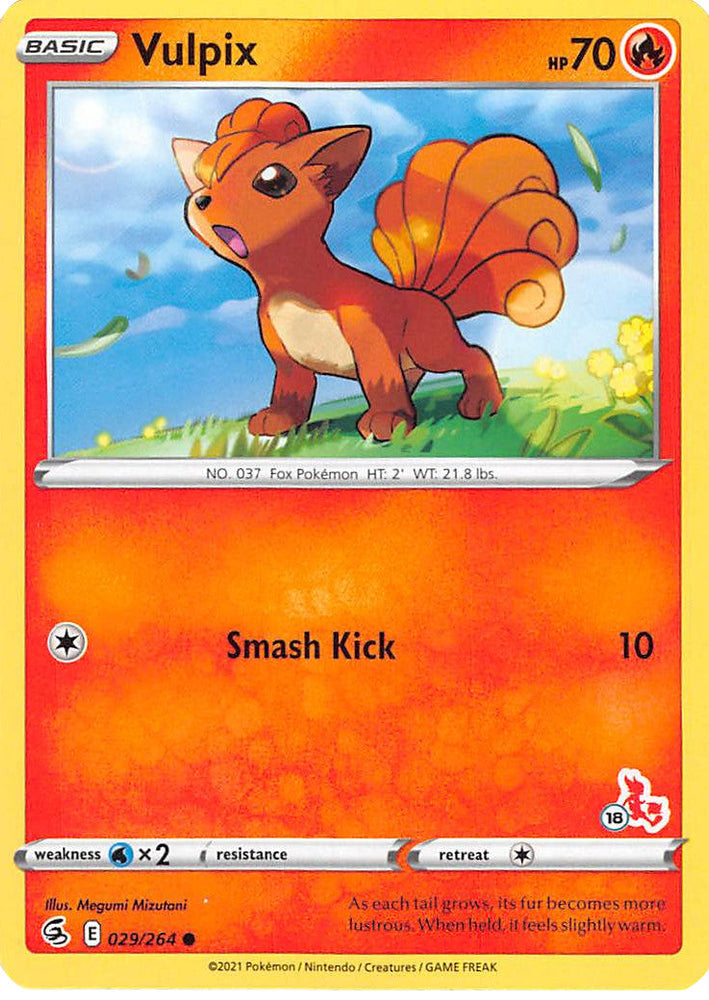 Vulpix (029/264) (Cinderace Stamp #18) [Battle Academy 2022] Pokémon