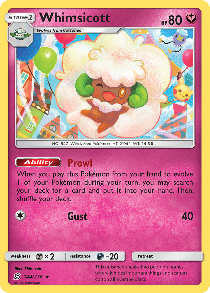 Whimsicott (144/236) [Sun & Moon: Unified Minds] Pokémon