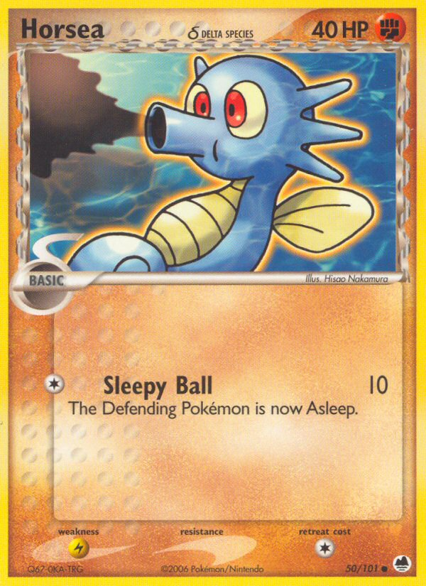 Horsea (50/101) (Delta Species) [EX: Dragon Frontiers] Pokémon