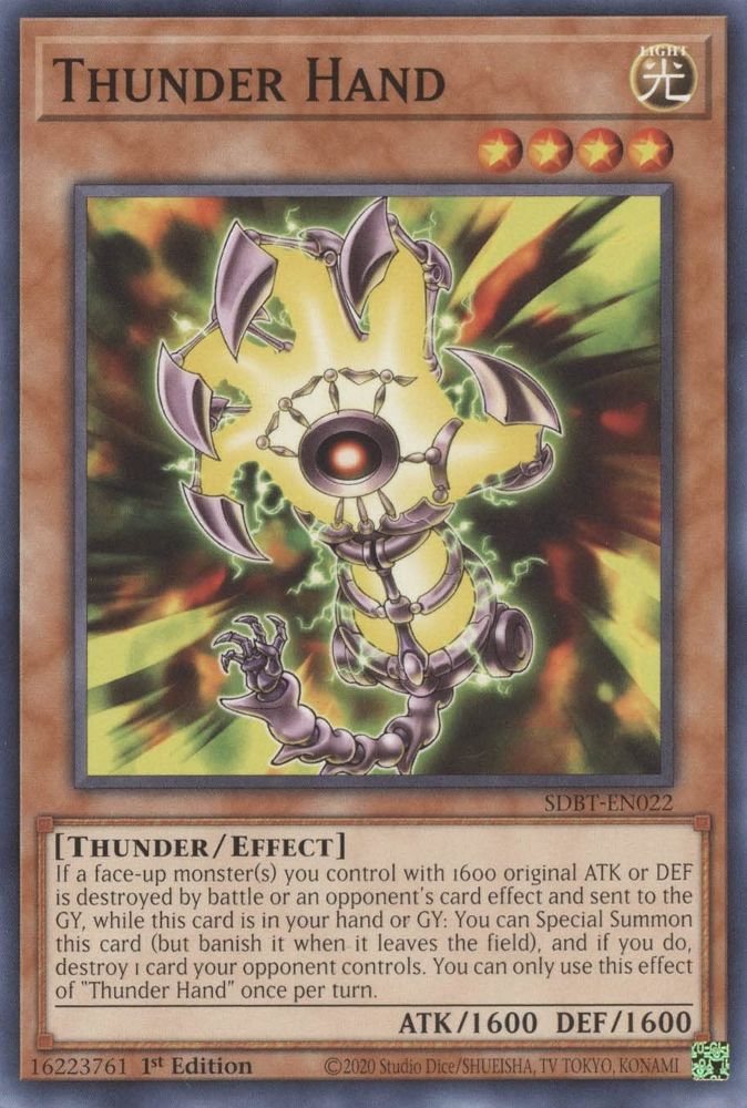 Thunder Hand [SDBT-EN022] Common Yu-Gi-Oh!