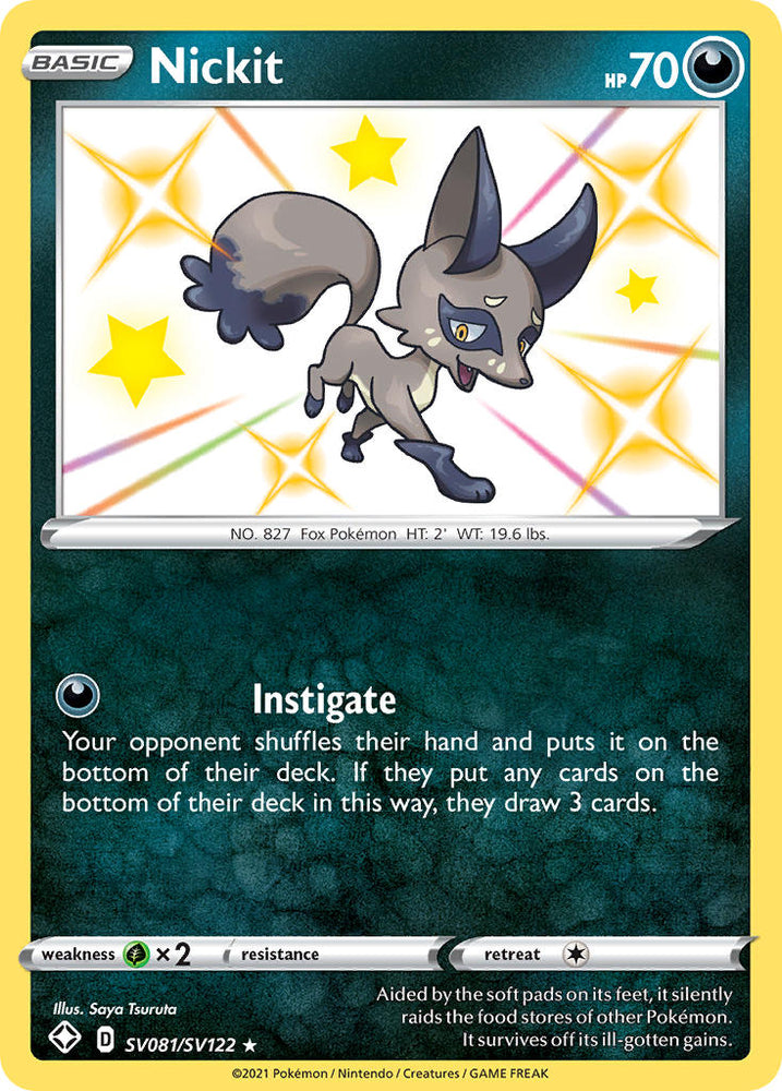 Nickit (SV081/SV122) [Sword & Shield: Shining Fates] Pokémon
