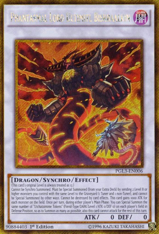 Phantasmal Lord Ultimitl Bishbaalkin [PGL3-EN006] Gold Secret Rare Yu-Gi-Oh!
