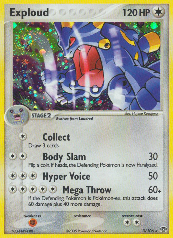 Exploud (3/106) [EX: Emerald] Pokémon