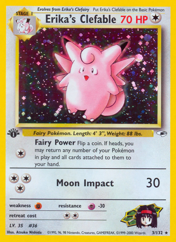 Erika's Clefable (3/132) [Gym Heroes 1st Edition] Pokémon