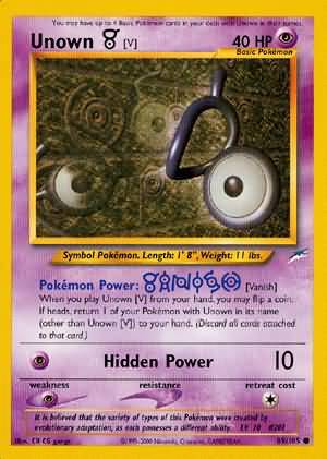 Unown [V] (89/105) [Neo Destiny Unlimited] Pokémon