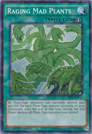 Raging Mad Plants [BP03-EN165] Shatterfoil Rare Yu-Gi-Oh!