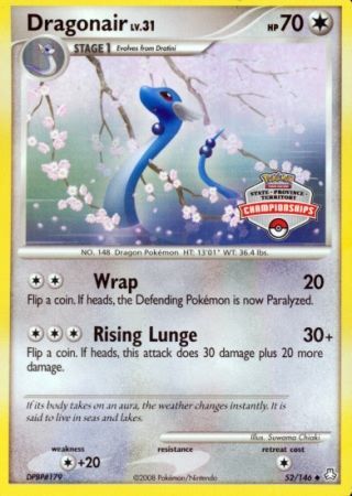Dragonair (52/146) (State Province Territory Championship) [Diamond & Pearl: Legends Awakened] Pokémon