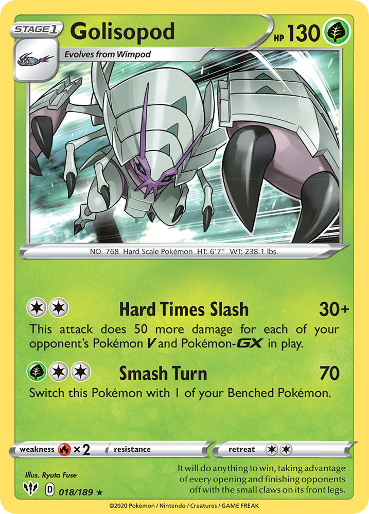 Golisopod (018/189) [Sword & Shield: Darkness Ablaze] Pokémon