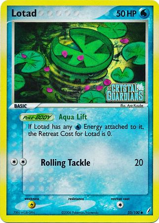 Lotad (55/100) (Stamped) [EX: Crystal Guardians] Pokémon