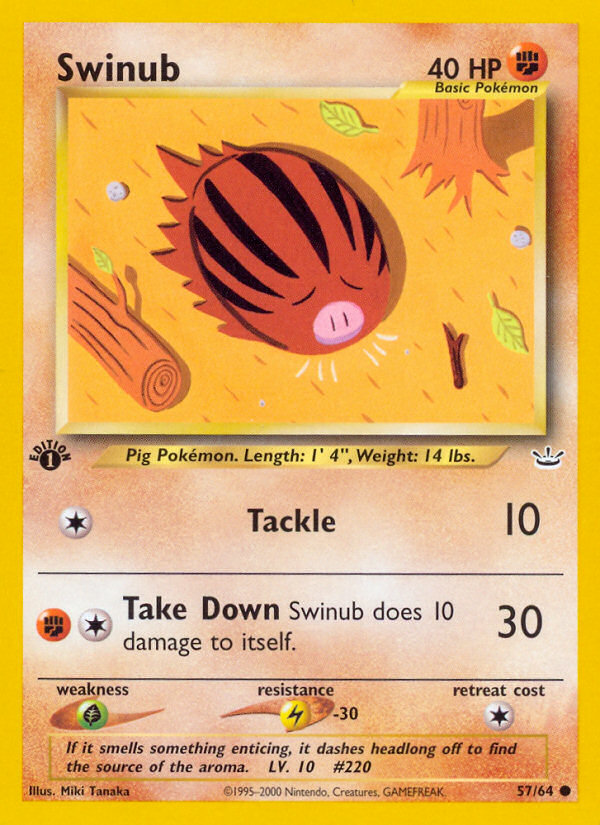 Swinub (57/64) [Neo Revelation 1st Edition] Pokémon