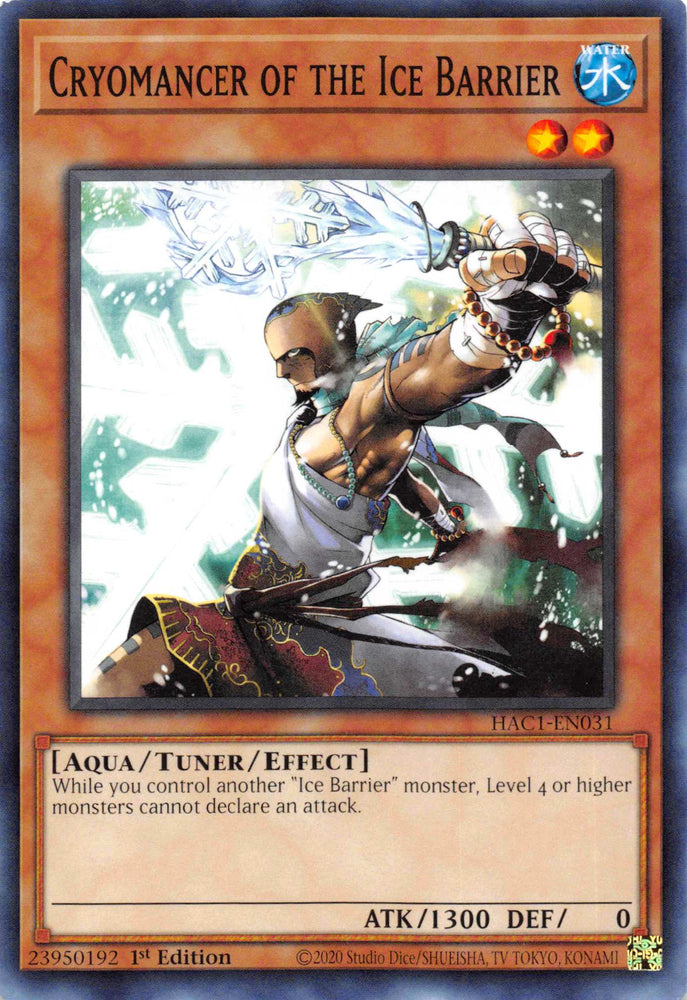 Cryomancer of the Ice Barrier [HAC1-EN031] Common Yu-Gi-Oh!