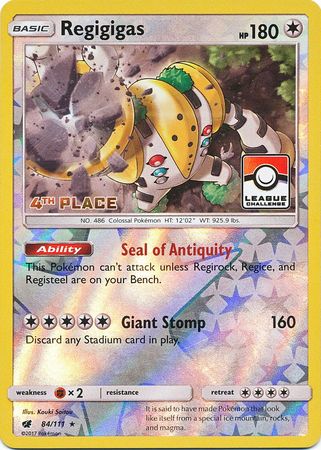 Regigigas (84/111) (League Promo 4th Place) [Sun & Moon: Crimson Invasion] Pokémon