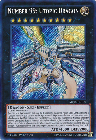Number 99: Utopic Dragon [MP15-EN190] Secret Rare Yu-Gi-Oh!