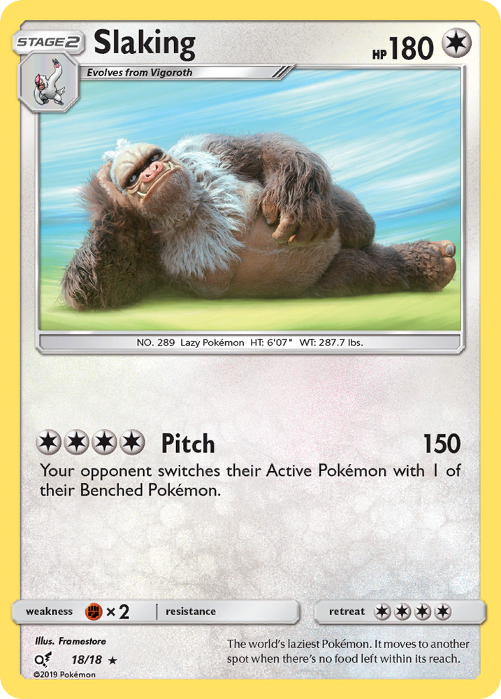 Slaking (18/18) [Sun & Moon: Detective Pikachu] Pokémon