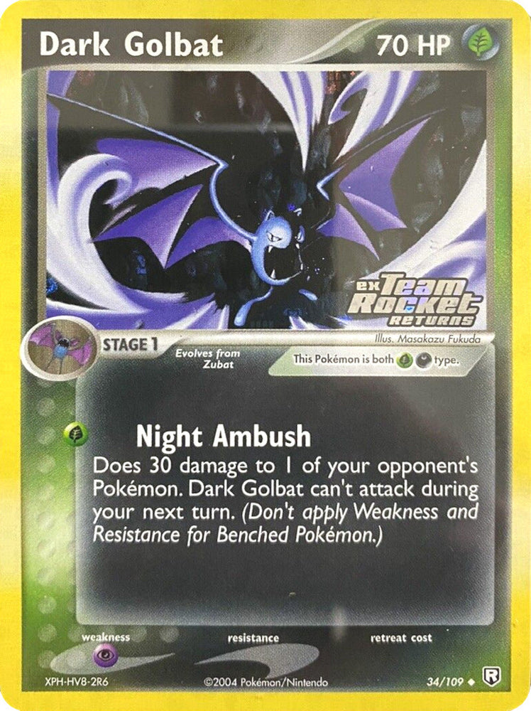 Dark Golbat (34/109) (Stamped) [EX: Team Rocket Returns] Pokémon