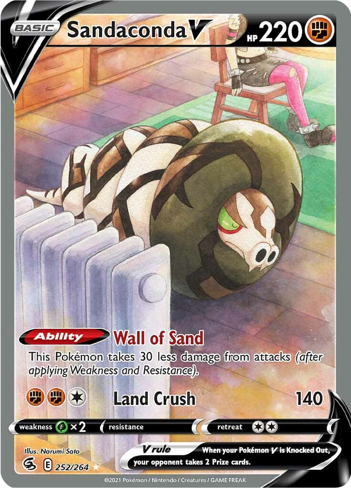 Sandaconda V (252/264) [Sword & Shield: Fusion Strike] Pokémon