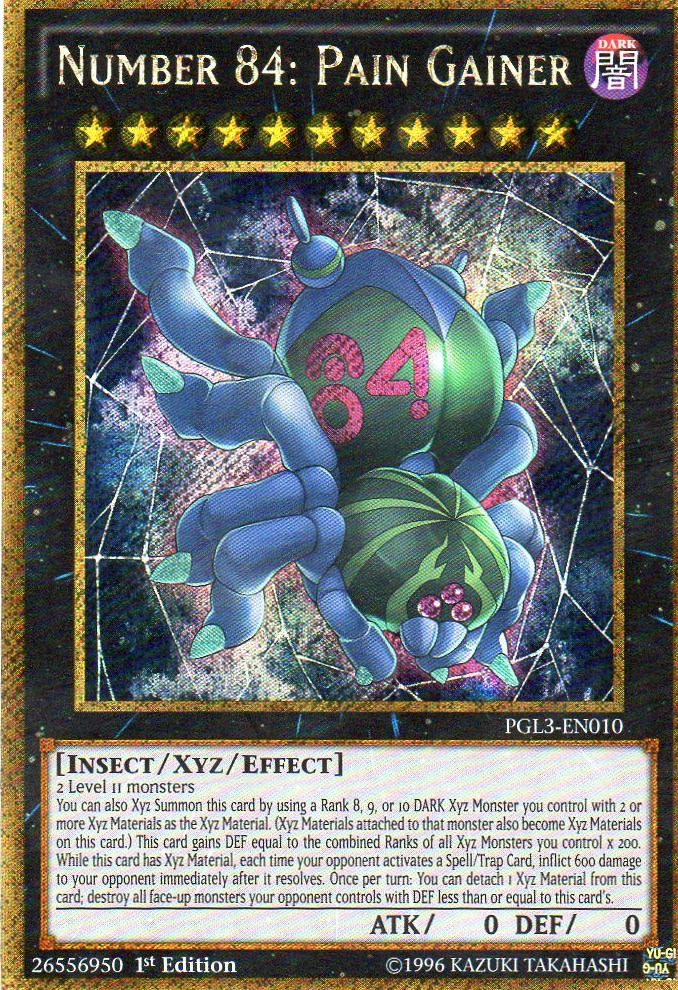 Number 84: Pain Gainer [PGL3-EN010] Gold Secret Rare Yu-Gi-Oh!