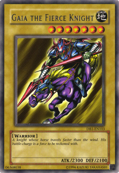 Gaia The Fierce Knight [DB1-EN103] Rare Yu-Gi-Oh!
