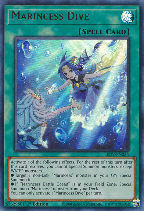 Marincess Dive [LED9-EN035] Ultra Rare Yu-Gi-Oh!