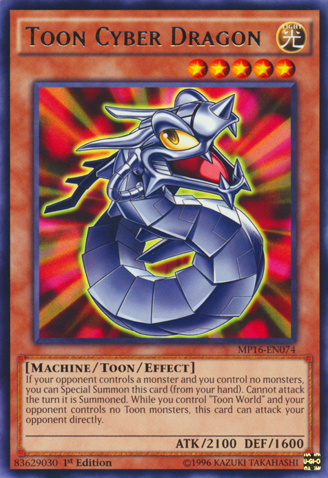 Toon Cyber Dragon [MP16-EN074] Rare Yu-Gi-Oh!