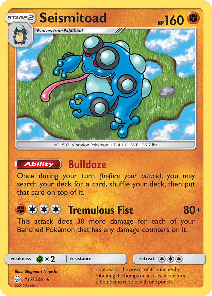 Seismitoad (117/236) [Sun & Moon: Cosmic Eclipse] Pokémon