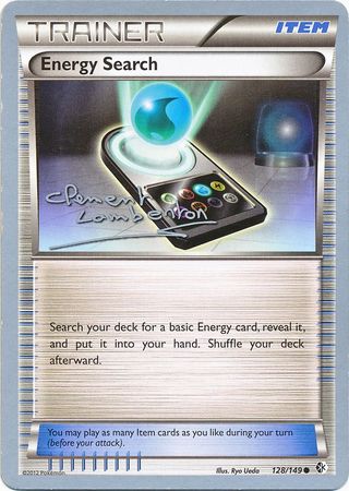 Energy Search (128/149) (Anguille Sous Roche - Clement Lamberton) [World Championships 2013] Pokémon