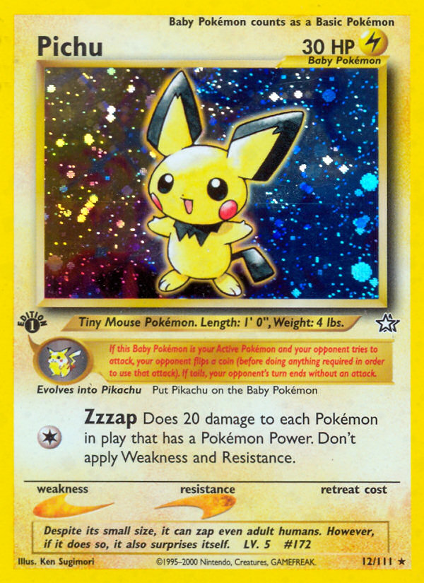 Pichu (12/111) [Neo Genesis 1st Edition] Pokémon