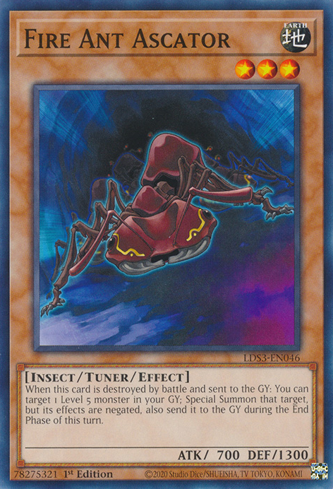 Fire Ant Ascator [LDS3-EN046] Common Yu-Gi-Oh!