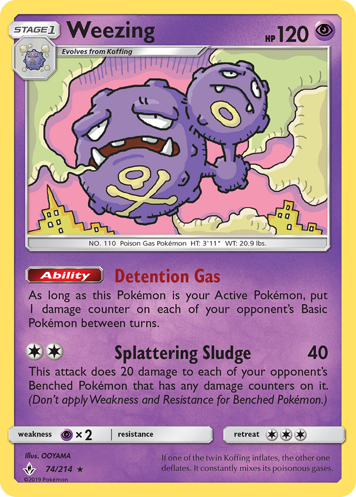 Weezing (74/214) [Sun & Moon: Unbroken Bonds] Pokémon