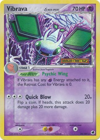 Vibrava (24/101) (Delta Species) (Stamped) [EX: Dragon Frontiers] Pokémon
