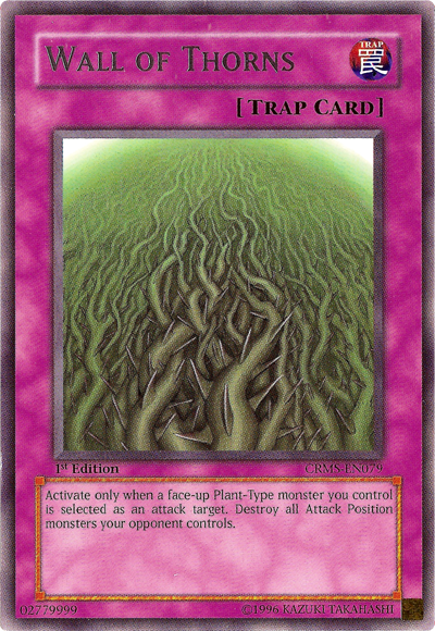 Wall of Thorns [CRMS-EN079] Rare Yu-Gi-Oh!