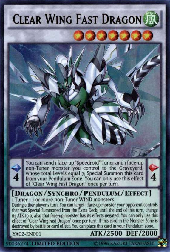 Clear Wing Fast Dragon [YA02-EN001] Ultra Rare Yu-Gi-Oh!