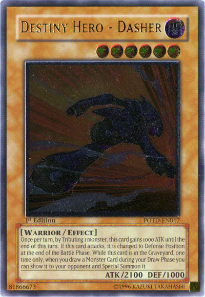 Destiny Hero - Dasher [POTD-EN017] Ultimate Rare Yu-Gi-Oh!