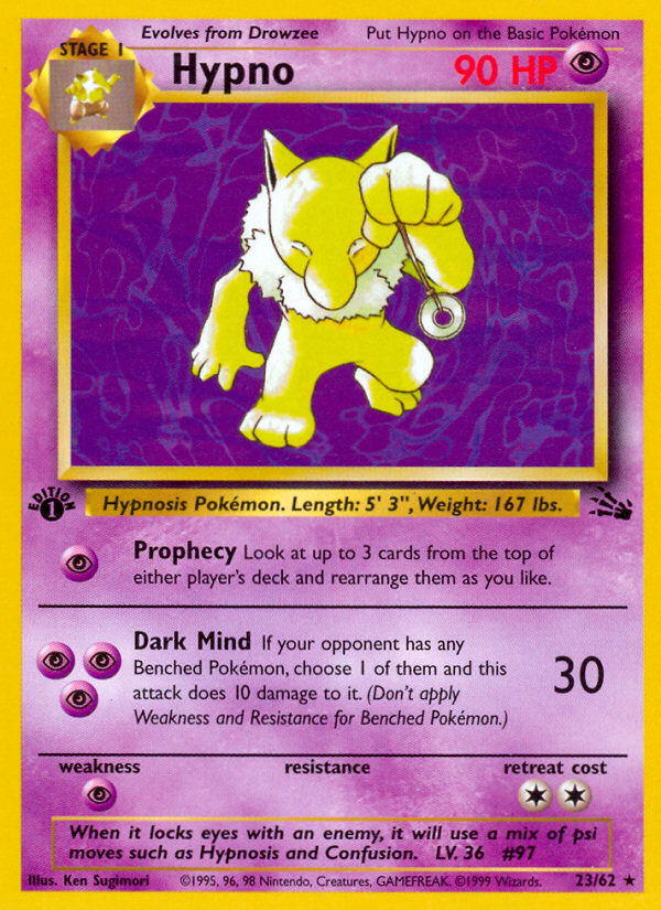 Hypno (23/62) [Fossil 1st Edition] Pokémon