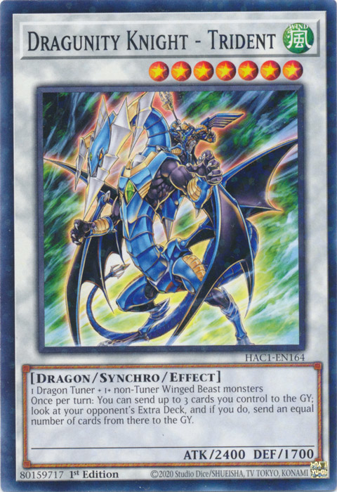 Dragunity Knight - Trident (Duel Terminal) [HAC1-EN164] Common Yu-Gi-Oh!
