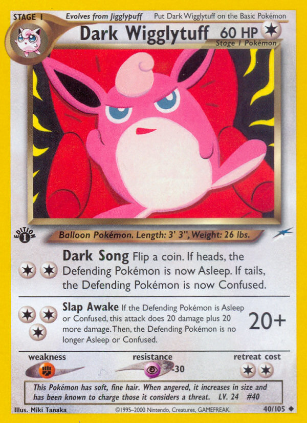 Dark Wigglytuff (40/105) [Neo Destiny 1st Edition] Pokémon