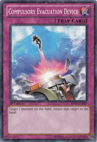 Compulsory Evacuation Device [BP01-EN099] Starfoil Rare Yu-Gi-Oh!