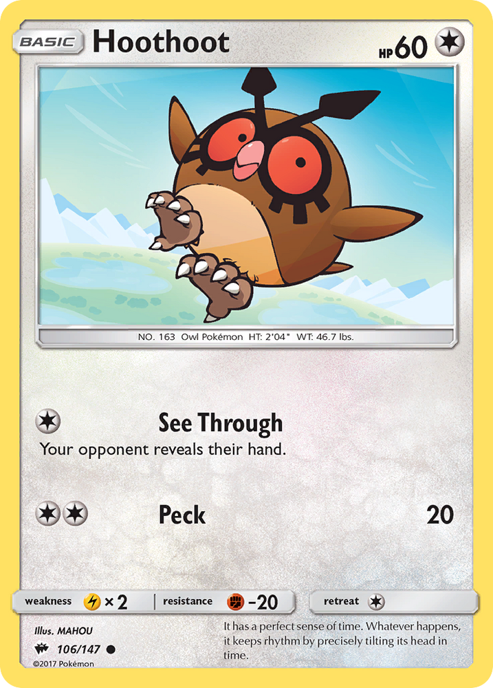 Hoothoot (106/147) [Sun & Moon: Burning Shadows] Pokémon