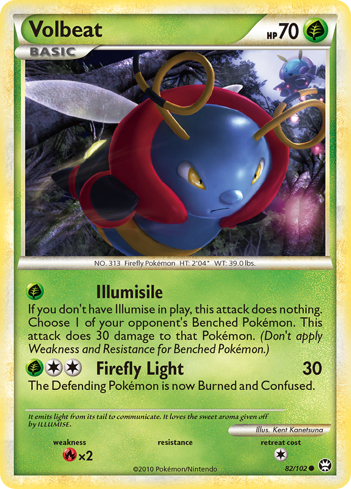 Volbeat (82/102) [HeartGold & SoulSilver: Triumphant] Pokémon