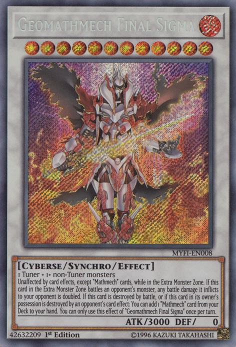 Geomathmech Final Sigma [MYFI-EN008] Secret Rare Yu-Gi-Oh!