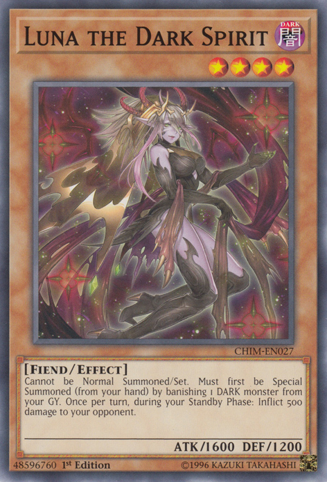 Luna the Dark Spirit [CHIM-EN027] Common Yu-Gi-Oh!