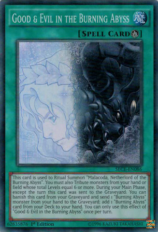 Good & Evil in the Burning Abyss [SECE-EN086] Super Rare Yu-Gi-Oh!