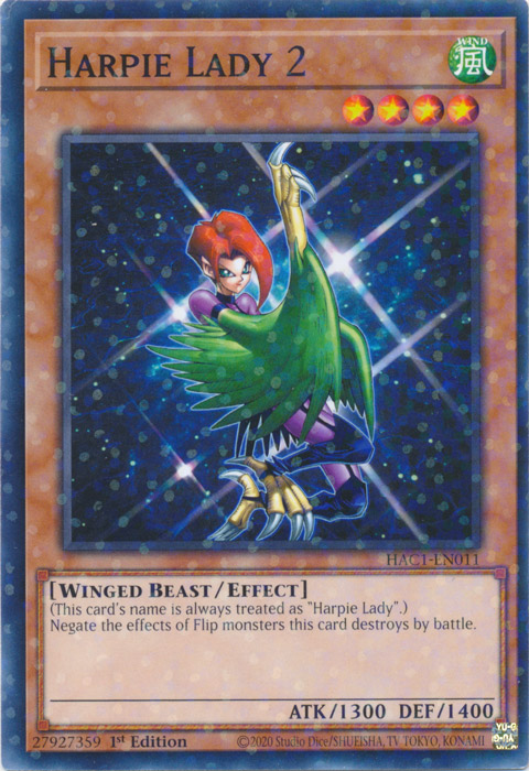 Harpie Lady 2 (Duel Terminal) [HAC1-EN011] Common Yu-Gi-Oh!