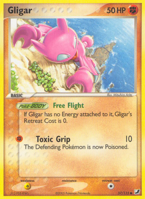 Gligar (57/115) [EX: Unseen Forces] Pokémon