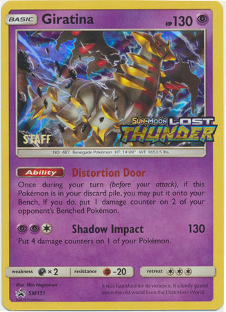 Giratina (SM151) (Staff Prerelease Promo) [Sun & Moon: Black Star Promos] Pokémon
