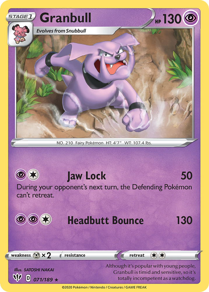 Granbull (071/189) [Sword & Shield: Darkness Ablaze] Pokémon
