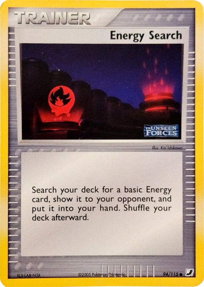 Energy Search (94/115) (Stamped) [EX: Unseen Forces] Pokémon