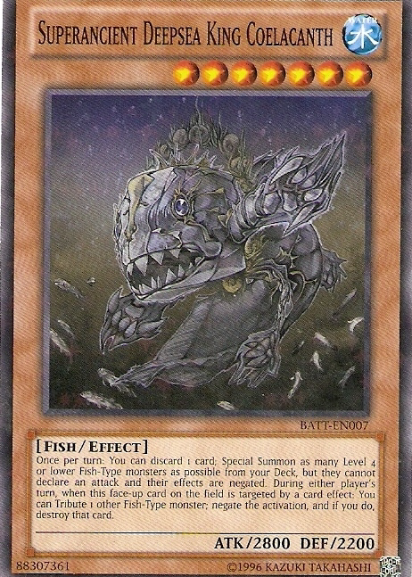 Superancient Deepsea King Coelacanth [BATT-EN007] Starfoil Rare Yu-Gi-Oh!