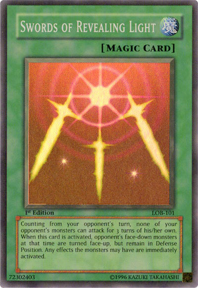 Swords of Revealing Light [LOB-101] Super Rare Yu-Gi-Oh!